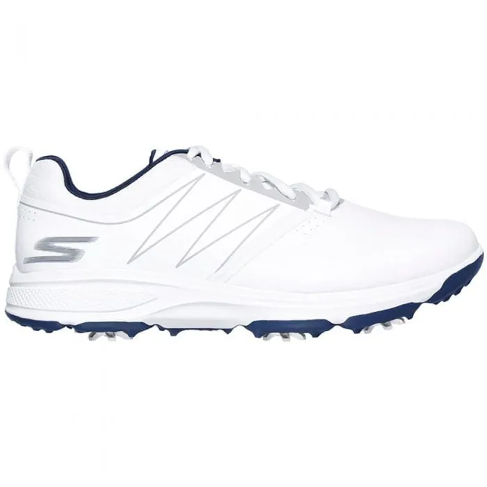 Skechers Go Golf Torque Spiked Waterproof Shoes - White/Navy
