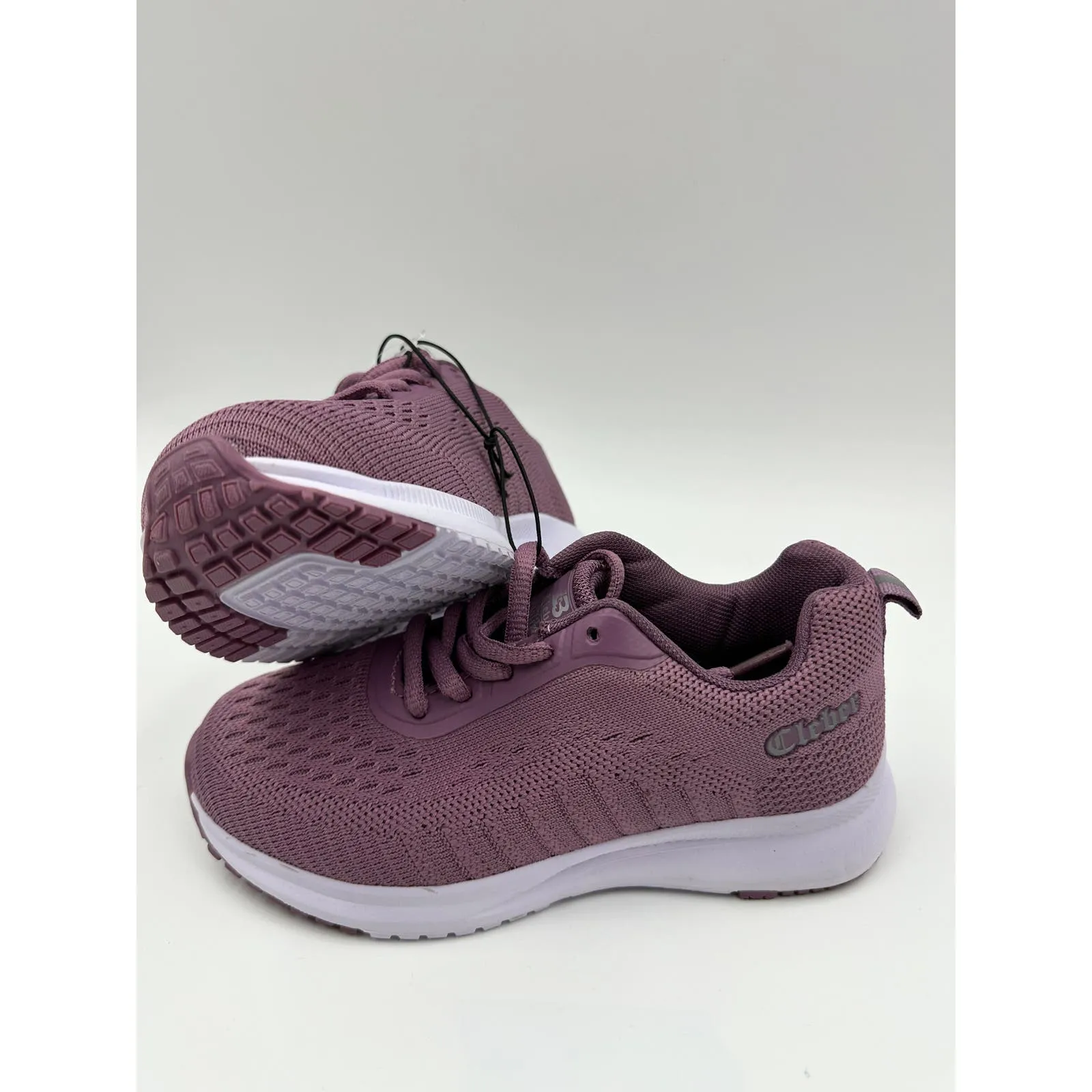 Small Kid Size 13, Purple Sneaker, White Sole & Laces with a Plum Purple Color