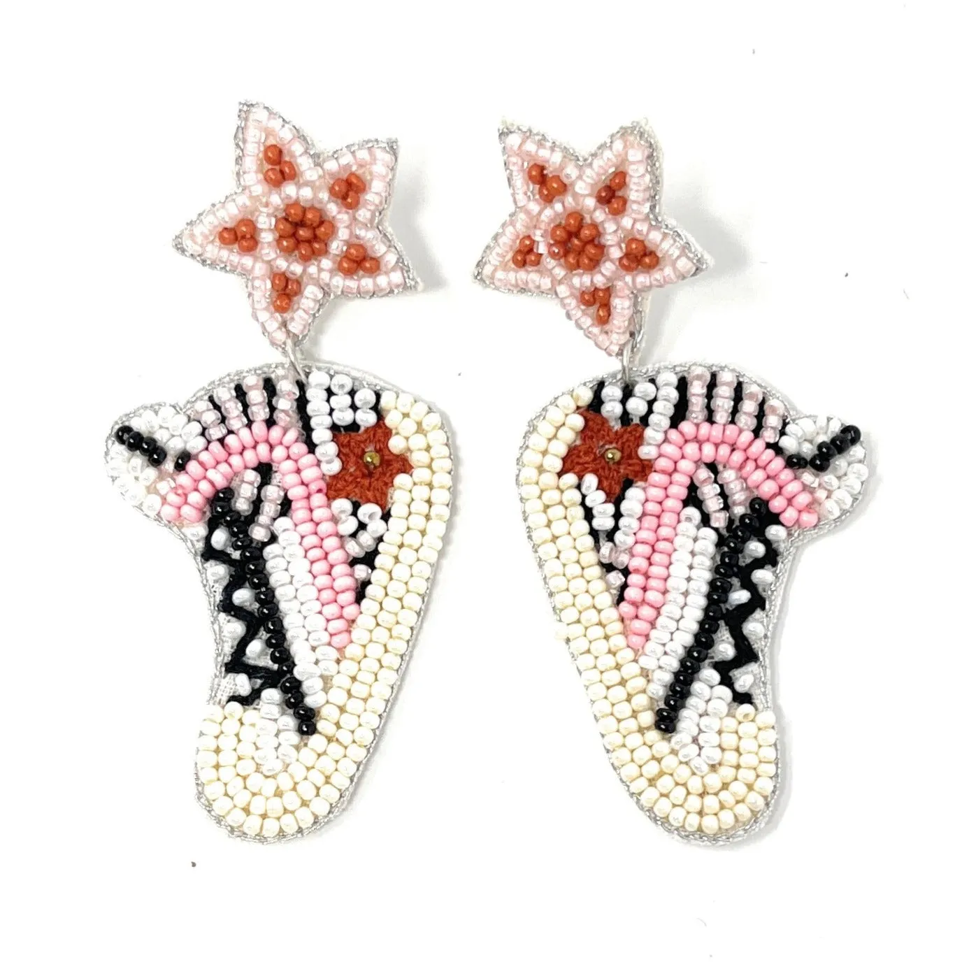 Sneakers Beaded Earrings