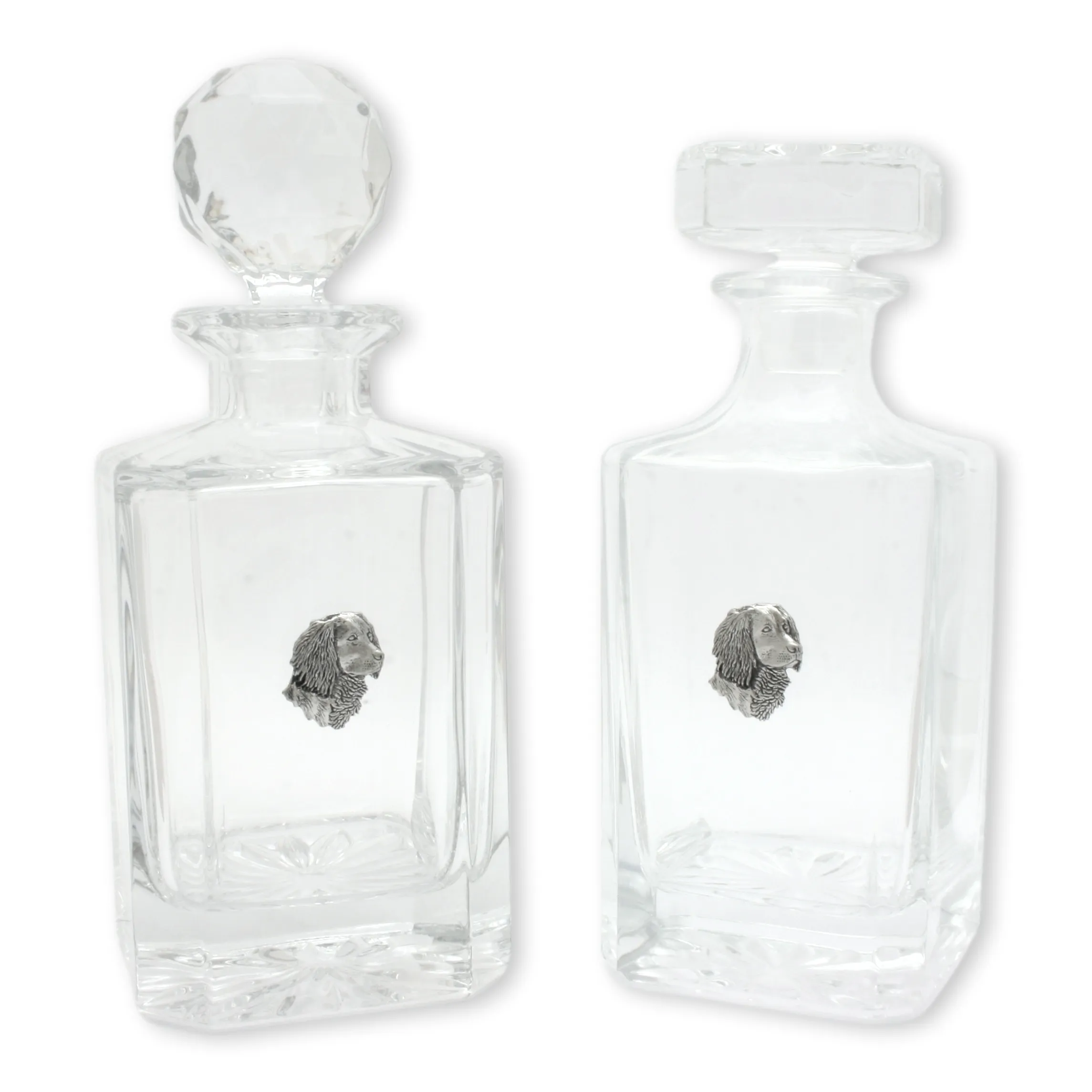 Spaniel Head Designed Cut Crystal Glass Decanter