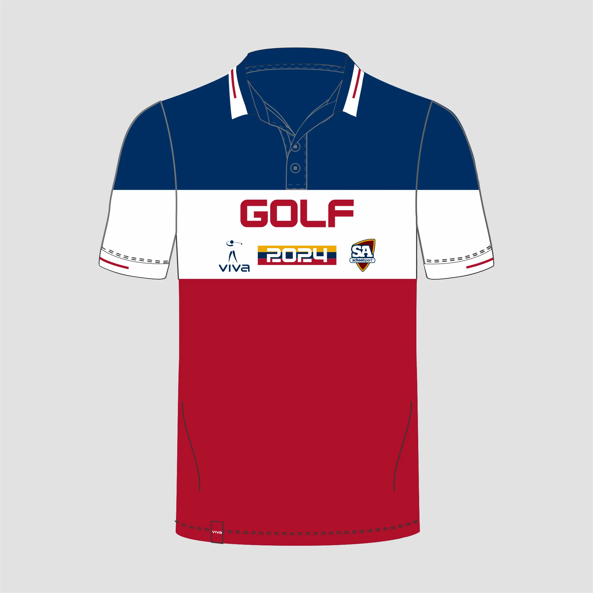 SSSA GOLF EVENT POLO NAVY RED