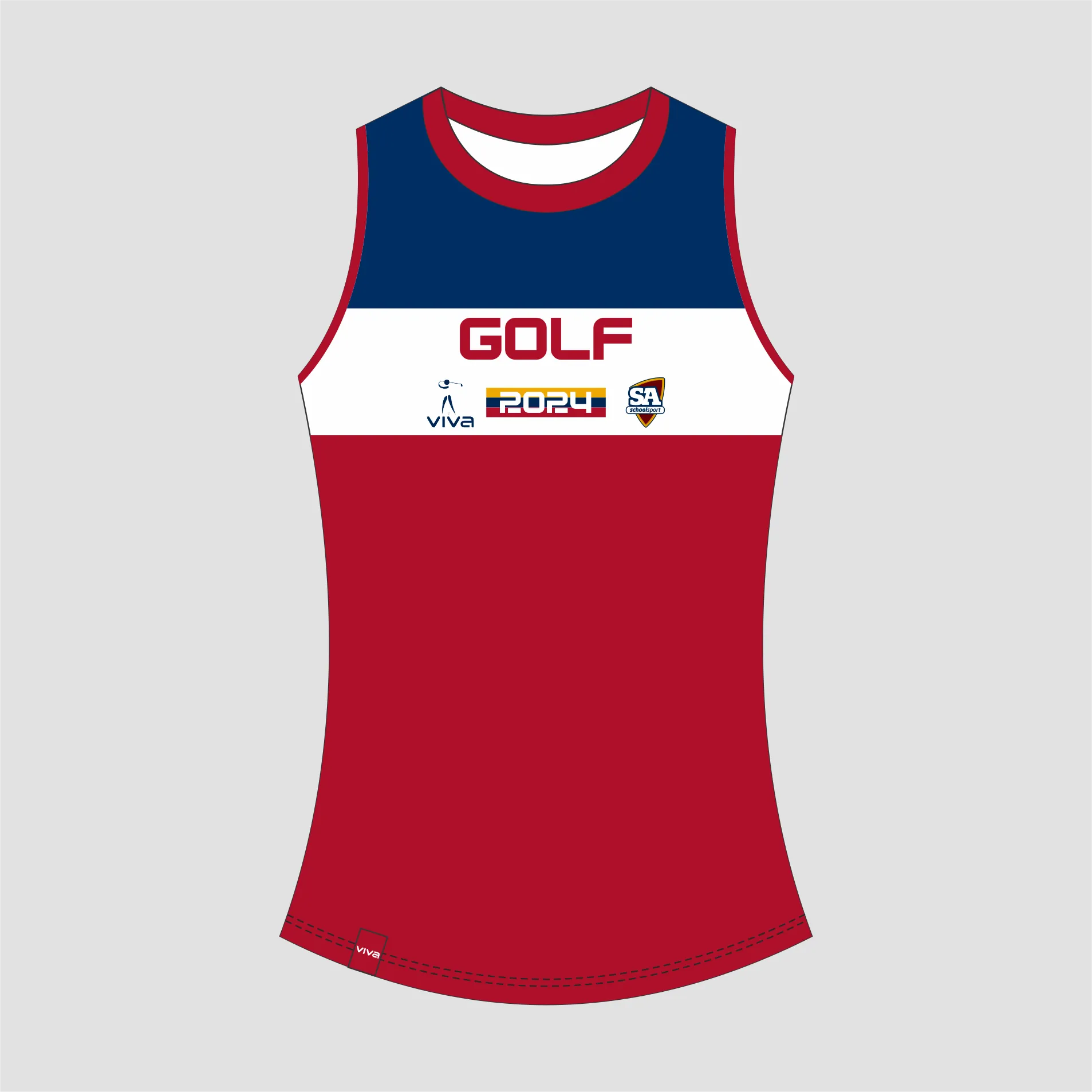 SSSA GOLF EVENT SINGLET NAVY RED