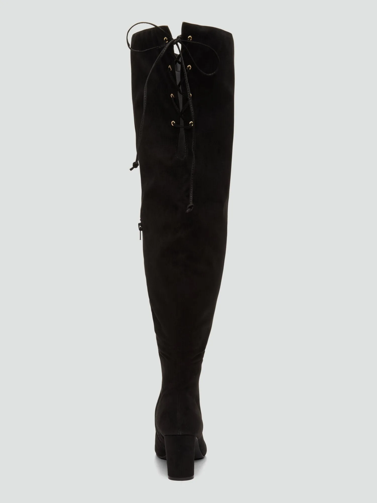 Suidi Faux Suede Thigh-High Boots - Nadia x FTF