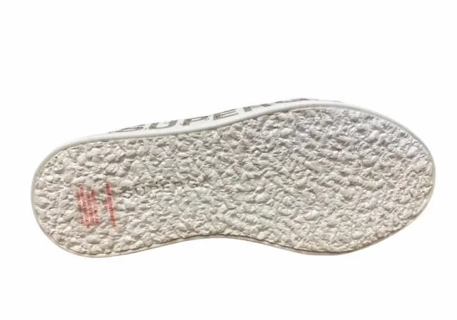 Superga scarpa sneakers da bambina con zeppa Lettering Printed S81152W AC4 bianco