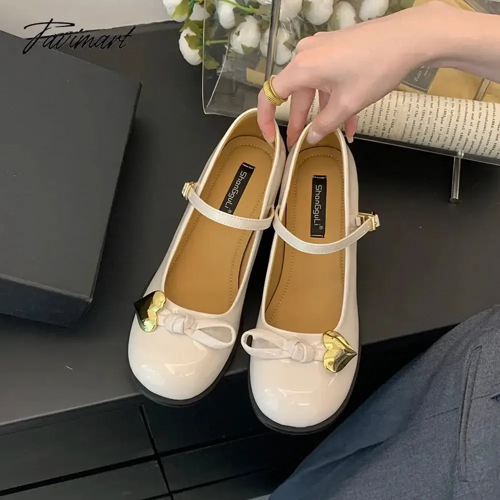 Tavimart French Mary Jane shoes  new spring square toe high heels retro small leather shoes wedding shoes patent leather women's shoes