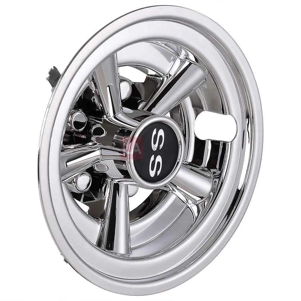 TheLAShop 8" SS Chrome Golf Cart Hub Caps Set of 4 Wheel Covers