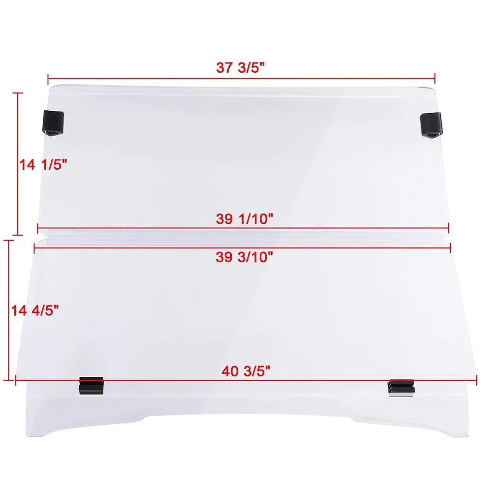 TheLAShop EZGO TXT 1995-2013 Folding Acrylic Golf Cart Windshield Clear