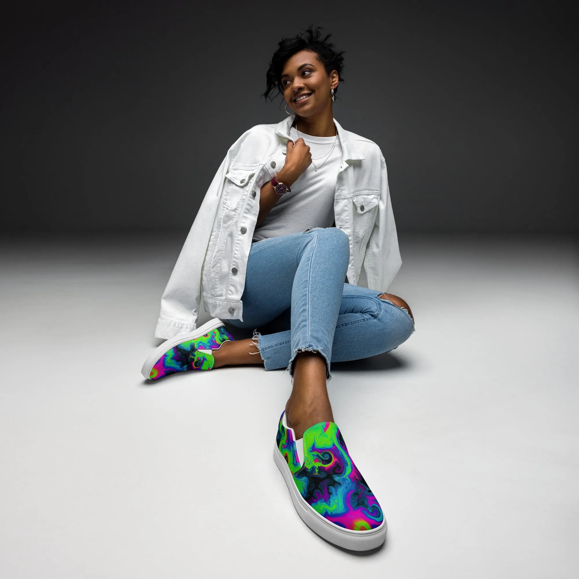 Tie Dye Women’s slip-on canvas shoes