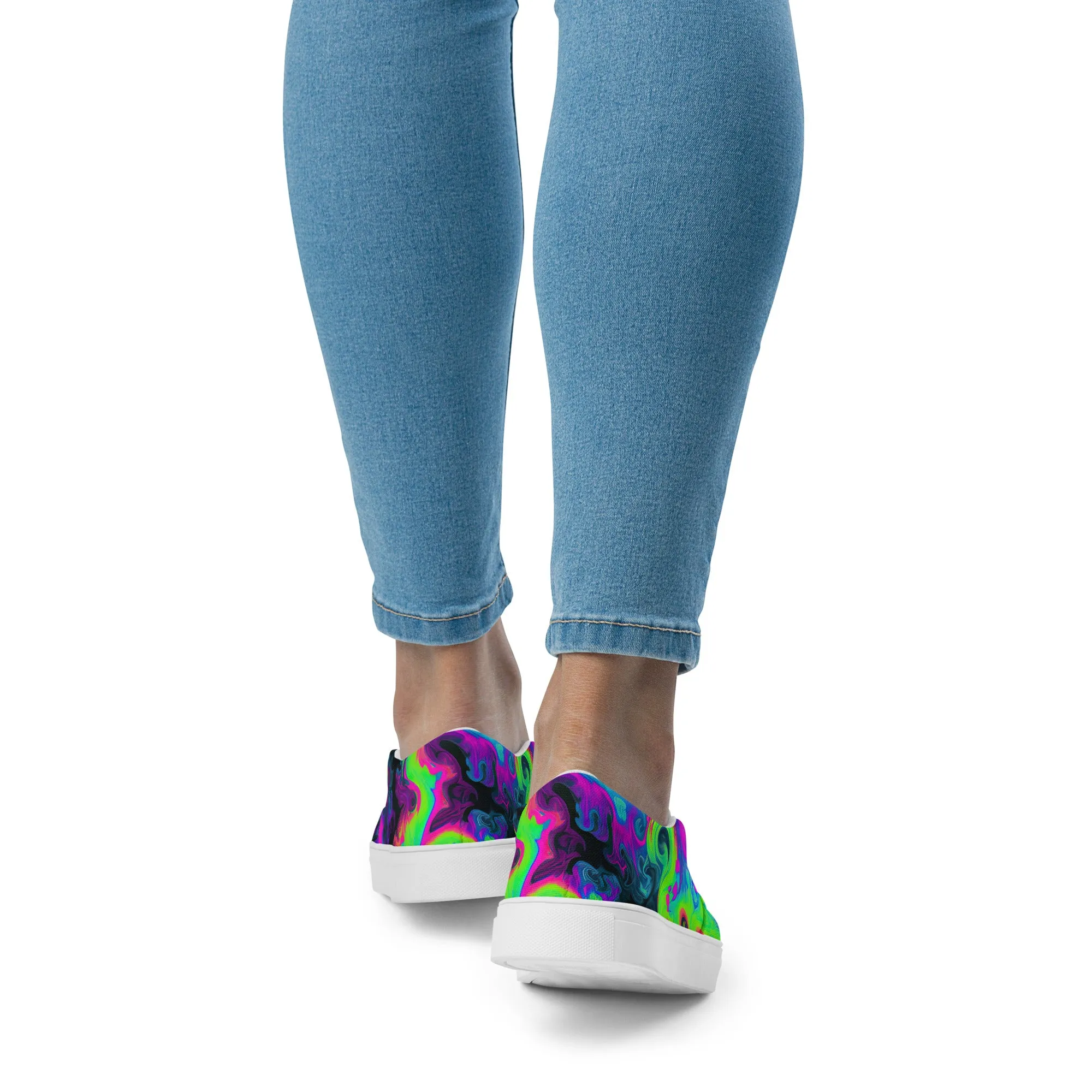 Tie Dye Women’s slip-on canvas shoes
