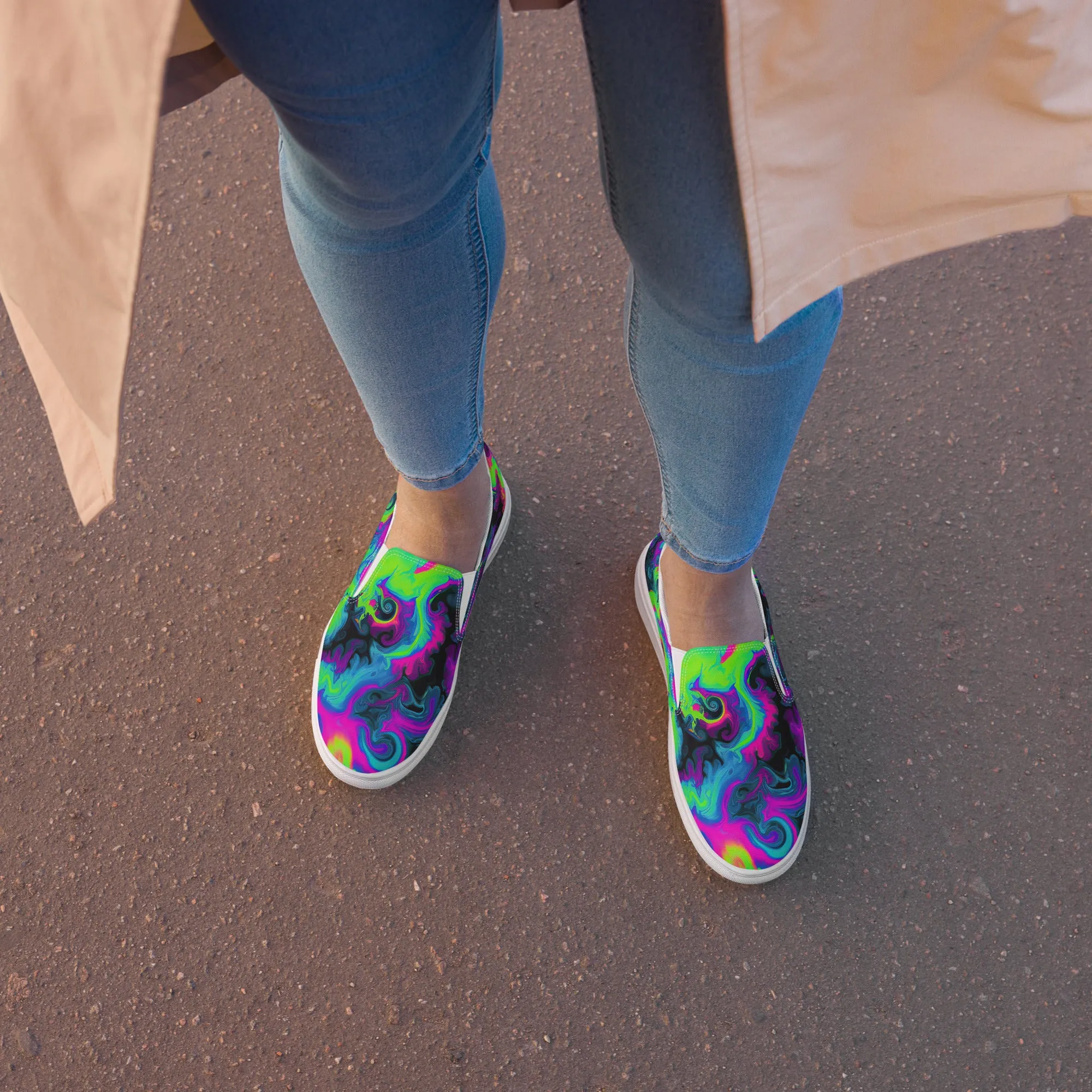 Tie Dye Women’s slip-on canvas shoes