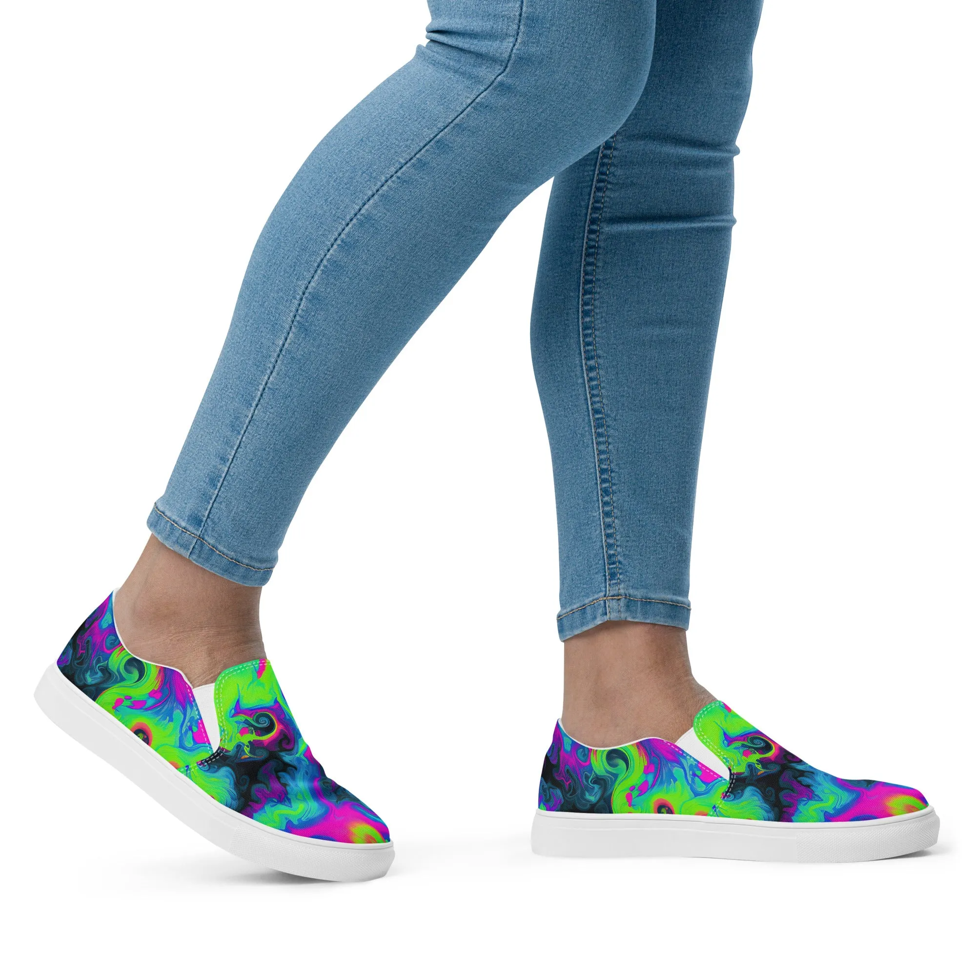 Tie Dye Women’s slip-on canvas shoes