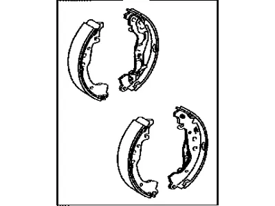 Toyota OEM Rear Brake Shoes | 1990-1997 Toyota Land Cruiser 80 Series
