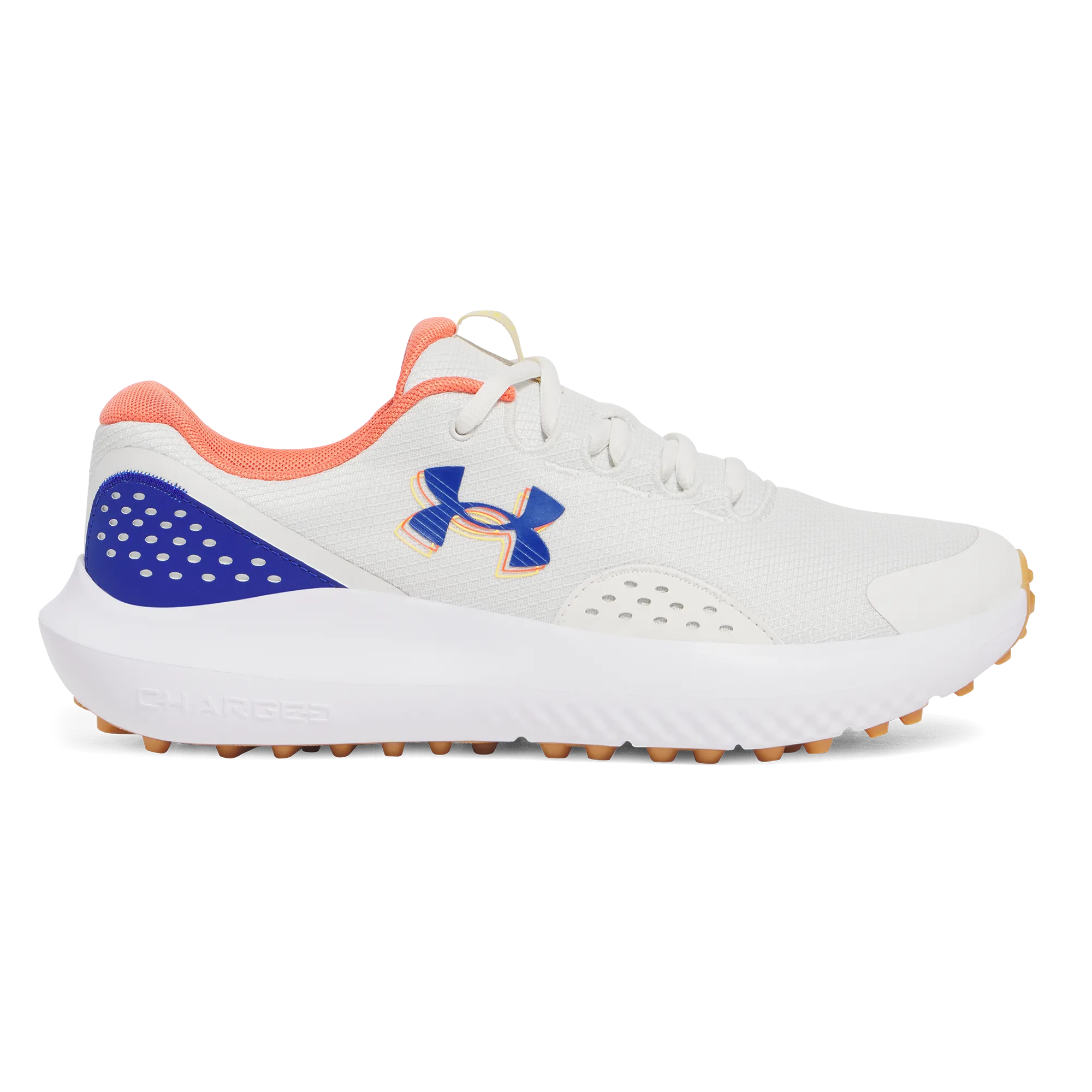 Under Armour Surge Spikeless Golf Shoes - White Clay/Royalte