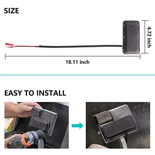 Universal Golf Cart Brake Light Pad Switch for Yamaha, EZGO, Club Car - 10L0L