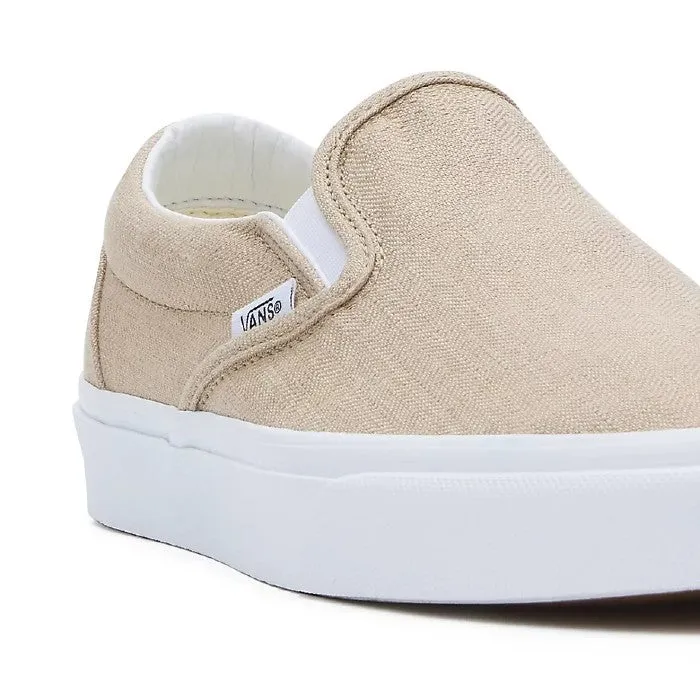 VANS CLASSIC SLIP-ON SUMMER LINEN SCHOENEN - INCENSE