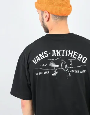 Vans x Anti Hero On the Wire T-Shirt - Black