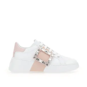 Viv' Skate Strass Buckle Sneakers in Soft Leather