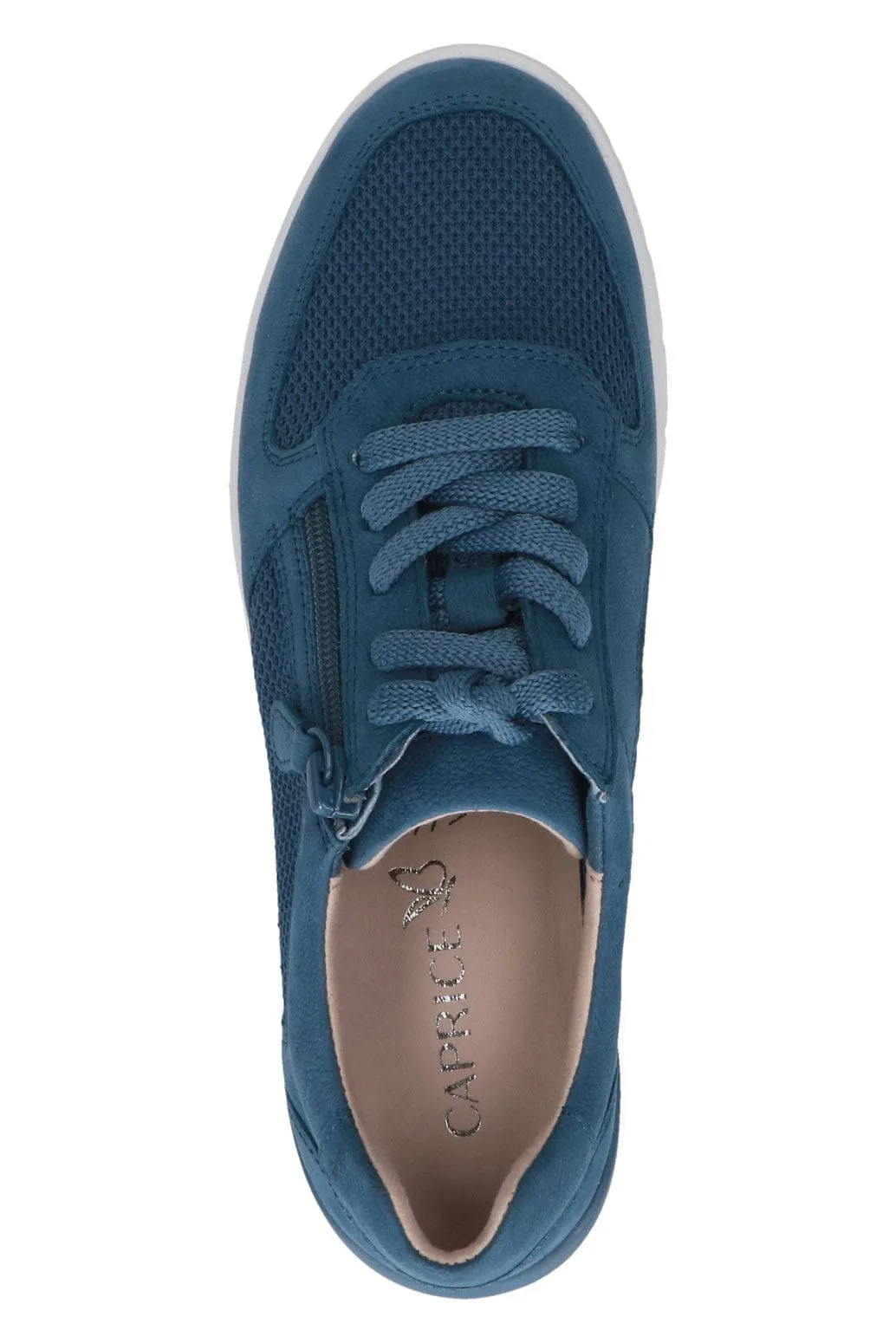 Wide Fit Trainers with Zip Fastening - Blue Comb
