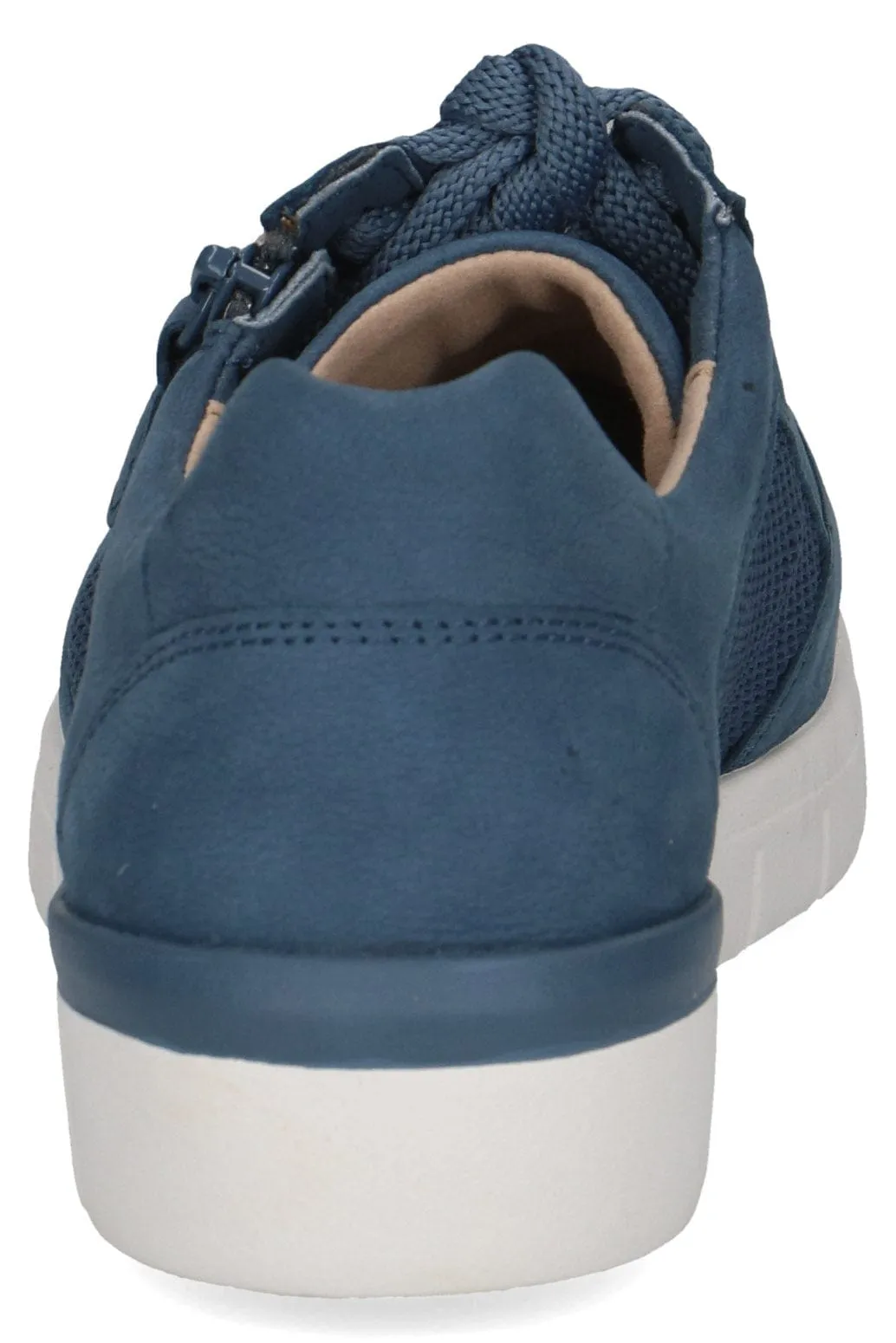 Wide Fit Trainers with Zip Fastening - Blue Comb