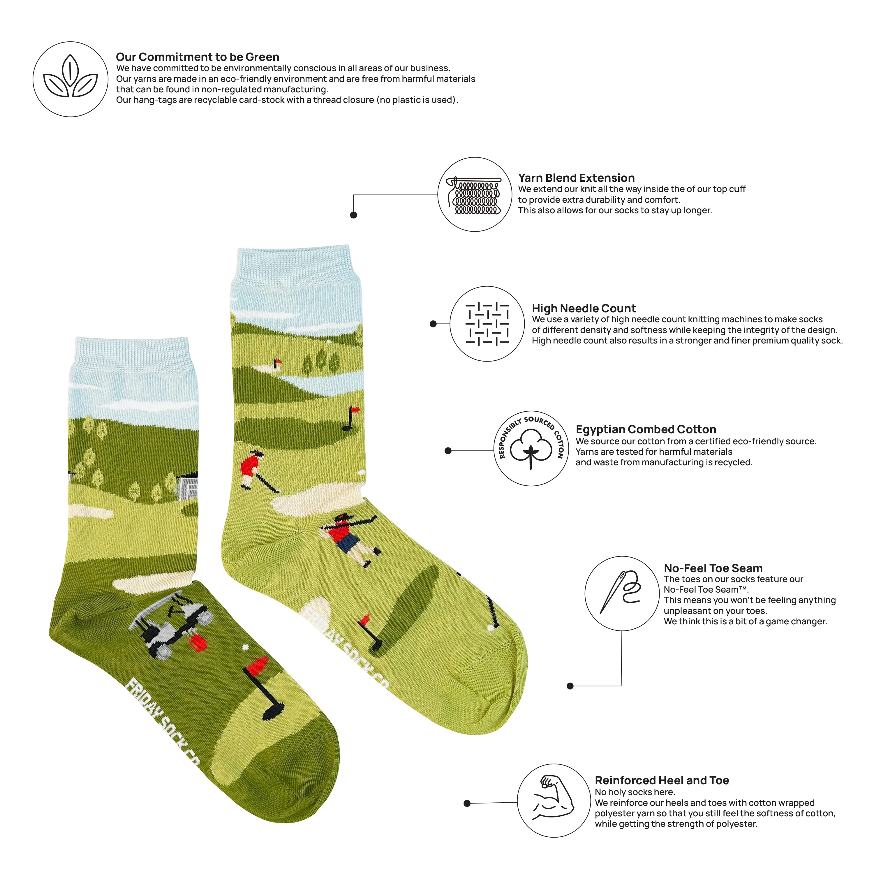 Women's Golf Scene Socks