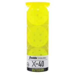 X-40 Outdoor Pickleballs 3 Pack Optic