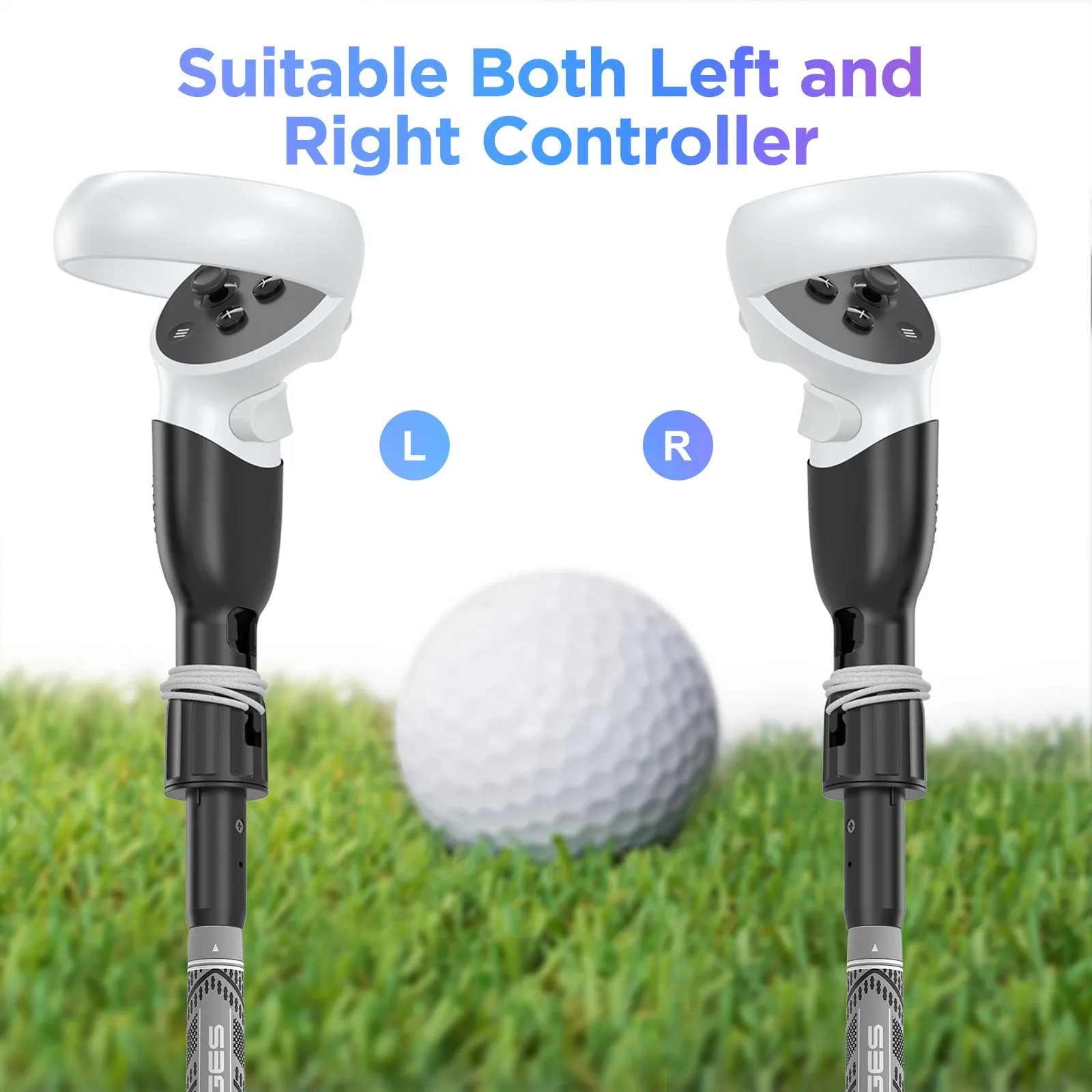 YOGES VR Q10 Golf Handle Attachment Compatible with Meta Oculus Quest 2 Controller