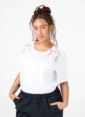 Zizzi Polly T-Shirt in White
